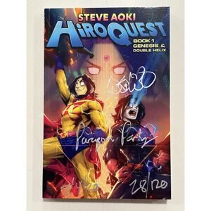 Steve Aoki SIGNED Hiroquest Book 1 Genesis & Double Helix Autographed LTD 28/120